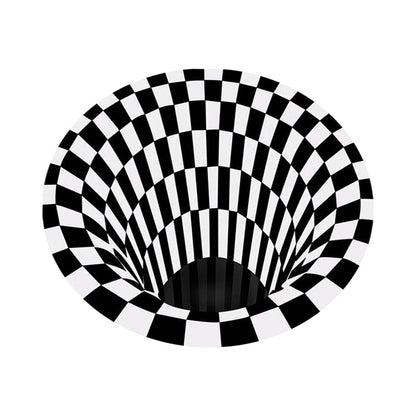 3D Space Round Carpet, Floor Mat Non-Woven Doormat (1 Pc / 78 Cm)